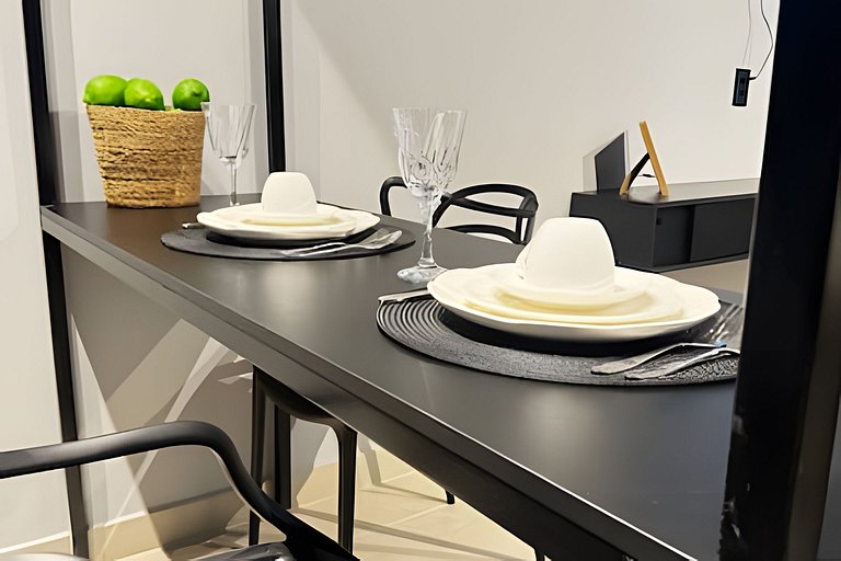 Studio moderno com duas camas de solteiro