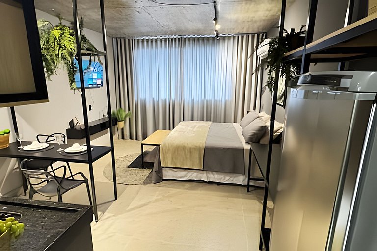 Studio moderno para duas pessoas casal