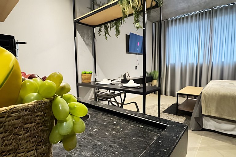 Studio moderno para duas pessoas casal