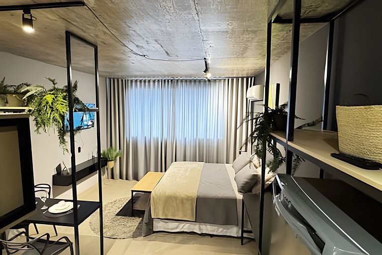 Studio moderno para duas pessoas casal