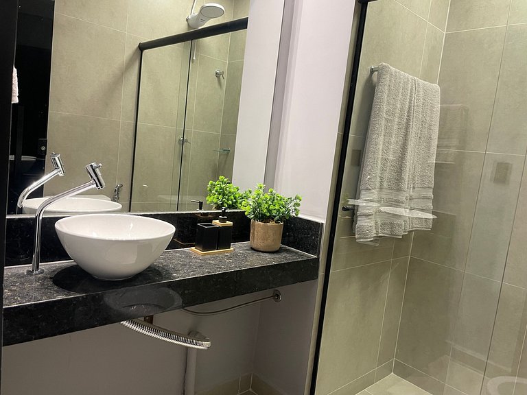 Studio moderno para duas pessoas casal